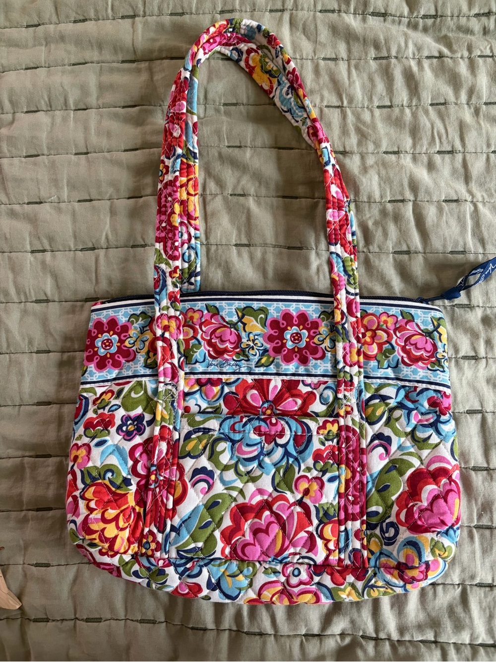 Vera Bradley Quilted Floral Shoulder Bag - Pink, Red, Blue, Green